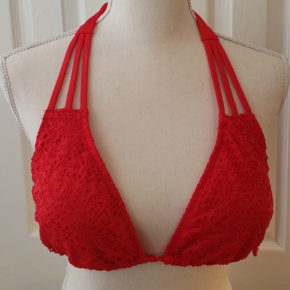 target red bathing suit top